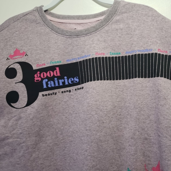 Disney 3 Good Fairies Sweatshirt Sleeping Beauty - Picture 2 of 5